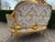 Gold 1970 French Louis XVI Gold Beech Damask Settee 1pc For Sale - Image 8 of 12