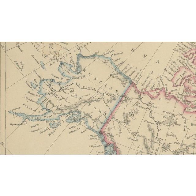 Antique Map of North America, 1860 For Sale - Image 9 of 12