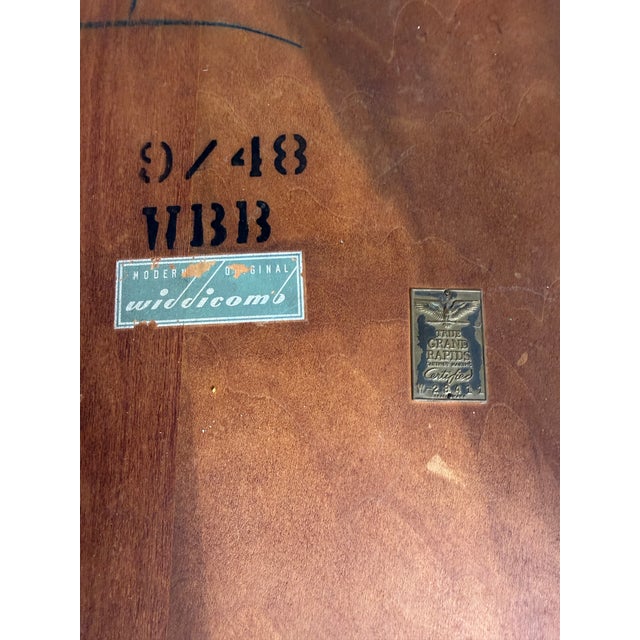 Mid-Century John Widdicomb Walnut Square Cocktail Table With Open Shelf For Sale - Image 18 of 18