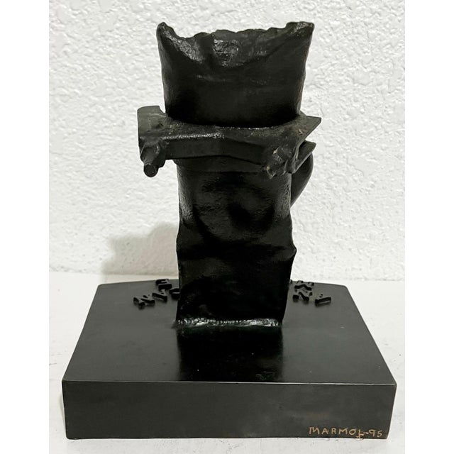 1990s José Marmol, "American Marriage" Painted Bronze Outsider Assemblage Sculpture Signed Marmol, 1995 For Sale - Image 5 of 6