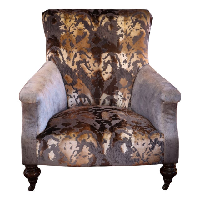 Slipper Armchair in Velvet by John Sankey, 2010s For Sale