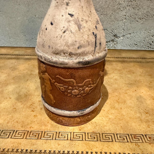 Italian Leather-Wrapped Bottle Decanter For Sale - Image 4 of 13