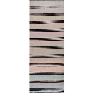 1990s Handwoven Scandinavian Style Kilim Runner 2'10"x 11'4" For Sale