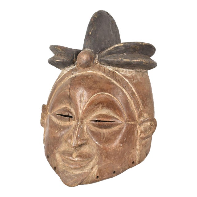 Early 20th Century Suku Helmet Mask For Sale