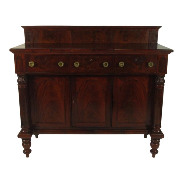 19th-C. American Classical Mahogany Sideboard For Sale
