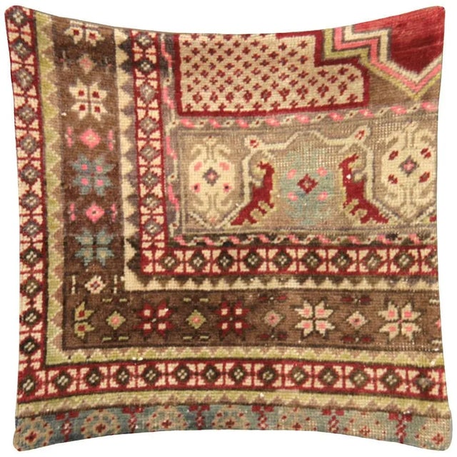 Illustration 1960s Turkish Oushak Pillow For Sale - Image 3 of 3