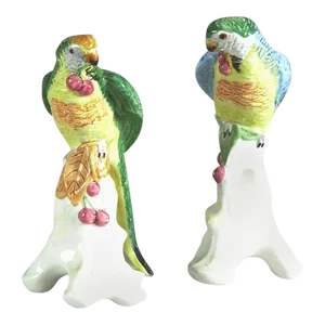 Chelsea House Parrots with Cherries - A Pair
