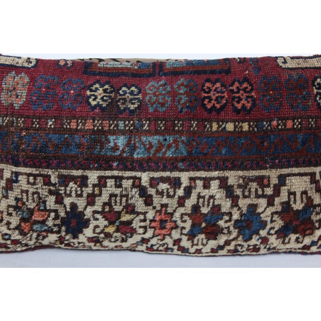 Early 20th Century Handmade Kurdish Rug Pillow Cover -12'' X 24'' For Sale - Image 5 of 7