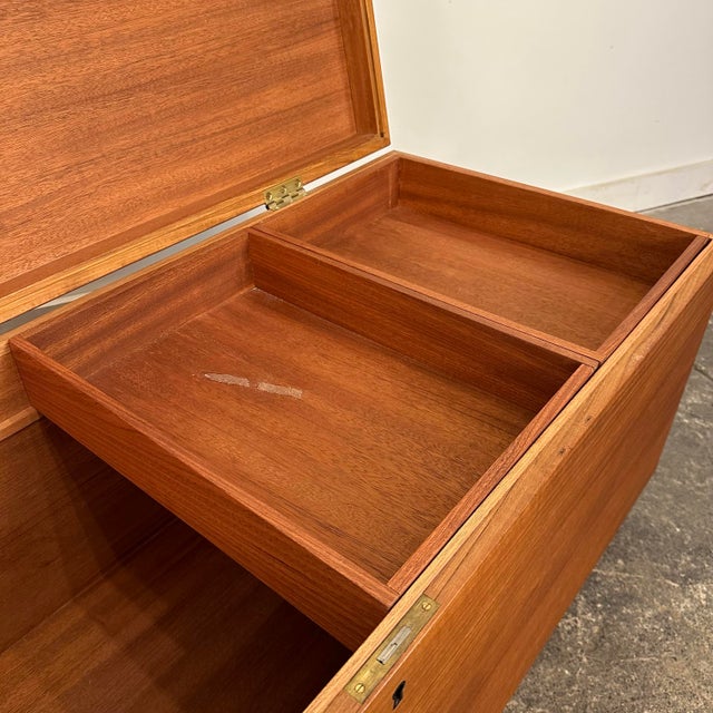 Riis Antonsen Mid 20th Century Modern Riis Antonsen Danish Teak Chest Trunk For Sale - Image 4 of 12