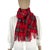 Burberrys Red Plaid 100% Wool Scarf