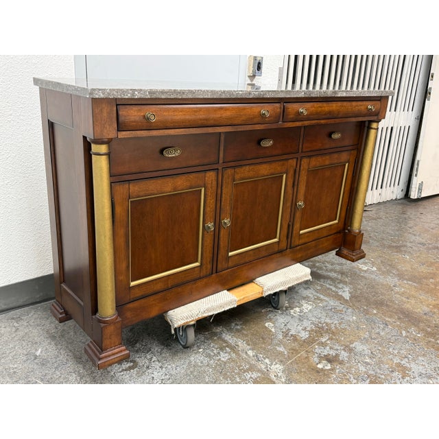 Traditional Bassett American Empire Style Buffet, Vintage For Sale - Image 3 of 12