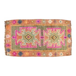 1960s Muted Turkish Hand Made Rug For Sale