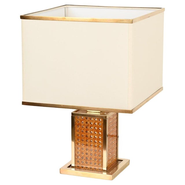 Table Lamp in Vienna Straw and Acrylic Glass, Italy, 1970s For Sale - Image 13 of 13