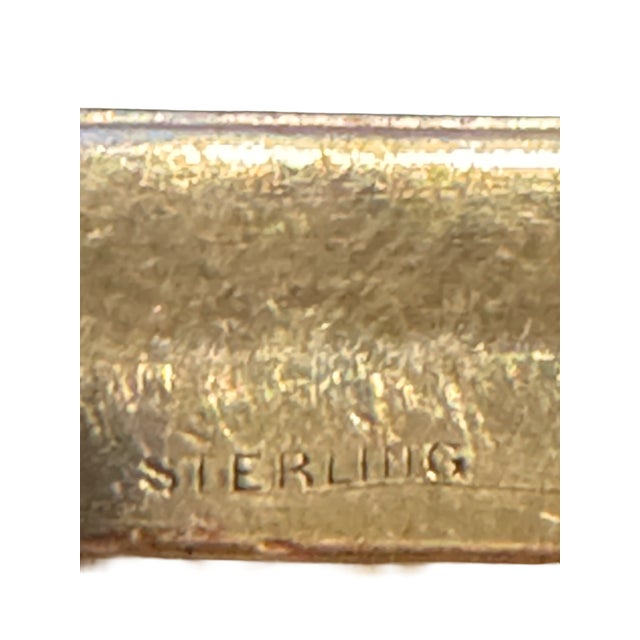 1900 - 1909 Antique International Silver, Sterling Silver "Wild Rose- Old Rosalind" Dinner Knife. Set of 4. Monogram "B". For Sale - Image 5 of 7