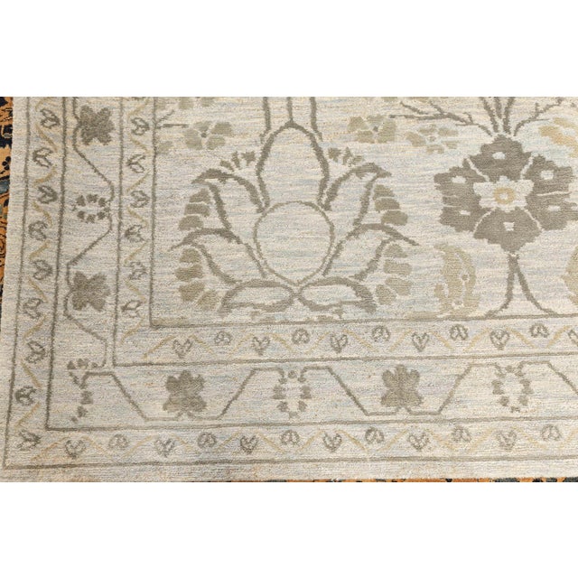 Contemporary Indian Inspired Botanic Handmade Rug by Doris Leslie Blau For Sale - Image 4 of 7
