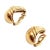 1990s Vintage Bulgari Bvlgari 18k Yellow Gold Roma Double X Huggie Earrings, A Pair For Sale - Image 5 of 9
