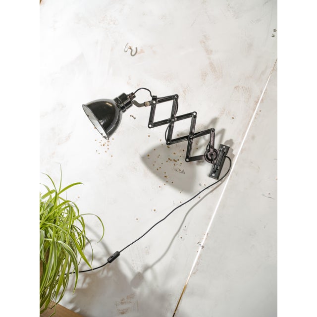 Black Scissor Lamp from Elektroinstala Decín, 1950s For Sale - Image 14 of 18