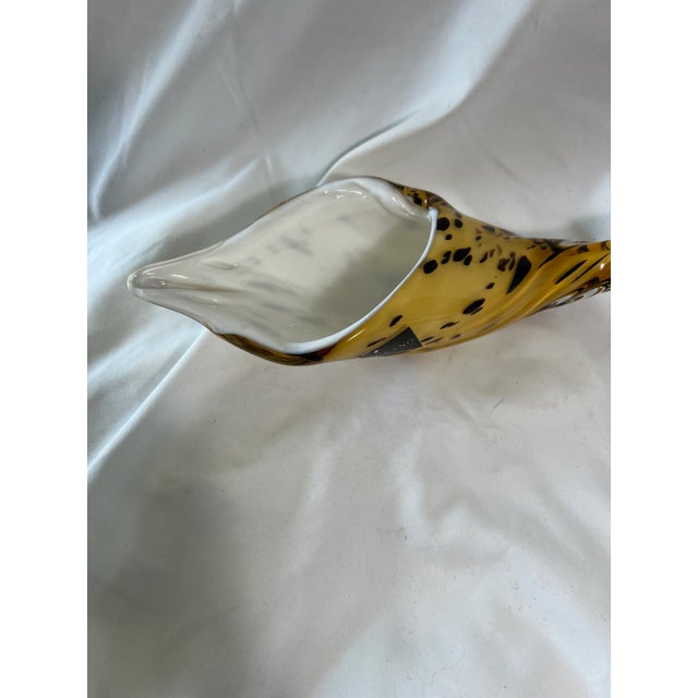 Murano Murano Art Glass Horn Shaped Object D’Art For Sale - Image 4 of 6