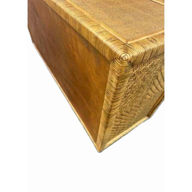 Vivai del Sud Vintage Italian Rattan and Wicker Sideboard, Credenza, Buffet, Console For Sale - Image 4 of 8