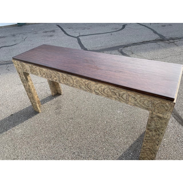 1980s Minton-Spidell Carved Console Table For Sale - Image 10 of 12