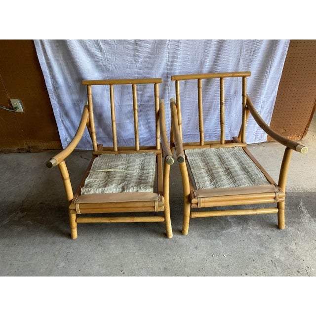 Mid 20th Century Mid Century Bamboo and Rattan Chairs Ficks Reed - A Pair For Sale - Image 5 of 10