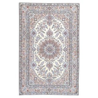 Nain 6LA Rug with Silk, 1990s For Sale