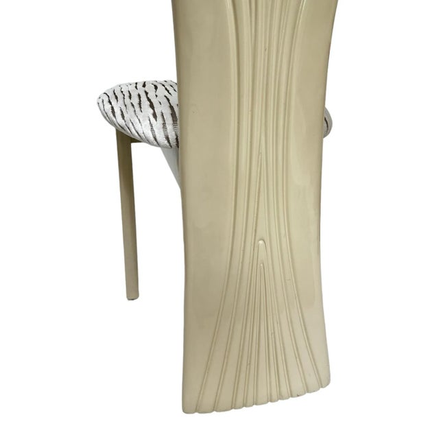 Beige Italian Cream Lacquered High-Back Dining Chairs (Set of 6) – In the Style of Pietro Costantini For Sale - Image 8 of 11