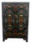 Vintage Asian Black Lacquered Cabinet or Chest With Hand-Painted Floral Motif For Sale