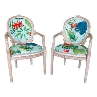 Pair of Tropical Twig Regency Armchairs For Sale