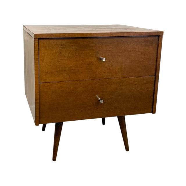 Paul McCobb Planner Group 2-Drawer Nightstand for Winchendon Furniture – Mid-Century Modern Solid Maple End Table Side Chest For Sale - Image 9 of 9