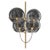 Metal Satin Gold Lyndon Suspension Lamp with Glass by Vico Magistretti for Oluce For Sale - Image 7 of 7