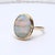 Late 20th Century Late 20th Century 14k Yellow Gold Bezel-Set Oval Opal Cabochon Ring - Size 6 For Sale - Image 5 of 6