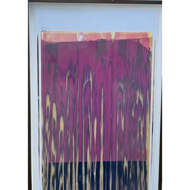 Ellen Carey Unique pair of photo art Polaroid panels Untitled, Red Moire Positive (Polaroid Pulls) Dimensions: H 75" x W...