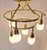 Vintage Ceiling Lamp with Spiral Brass Frame and 6 Opaque White Glass Shades, 1990s For Sale - Image 3 of 7