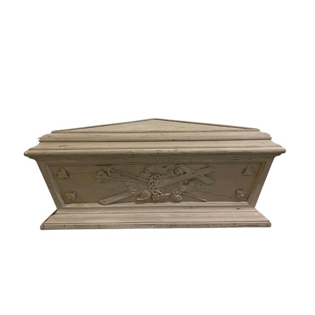 Painted Sarcophagus Panel with Bee Decoration, 1800s For Sale - Image 3 of 18