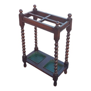 Early 20th Century Barley Twist Umbrella / Cane Stand For Sale