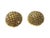 1960s Vintage Gold Tone W/Shimmering Rhinestones Clips Dome Earrings For Sale - Image 5 of 6