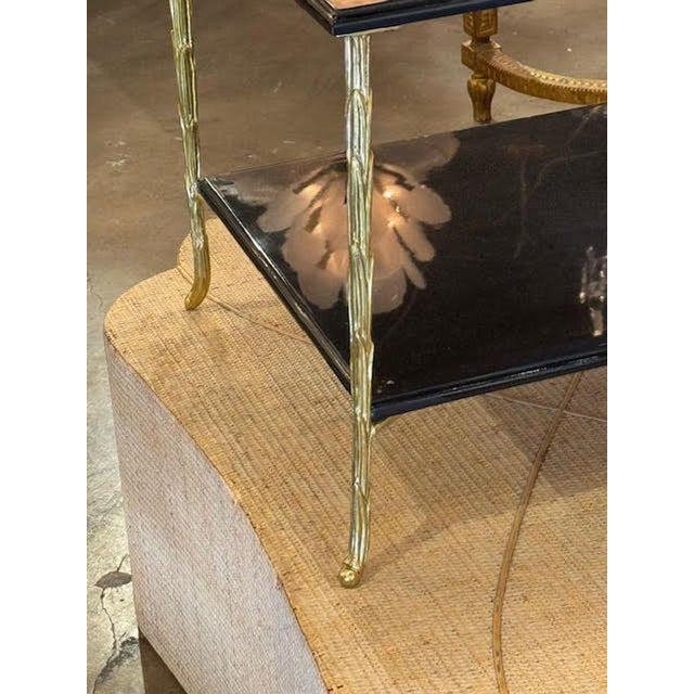 Jansen Manner Black Lacquered Side Table For Sale - Image 4 of 7