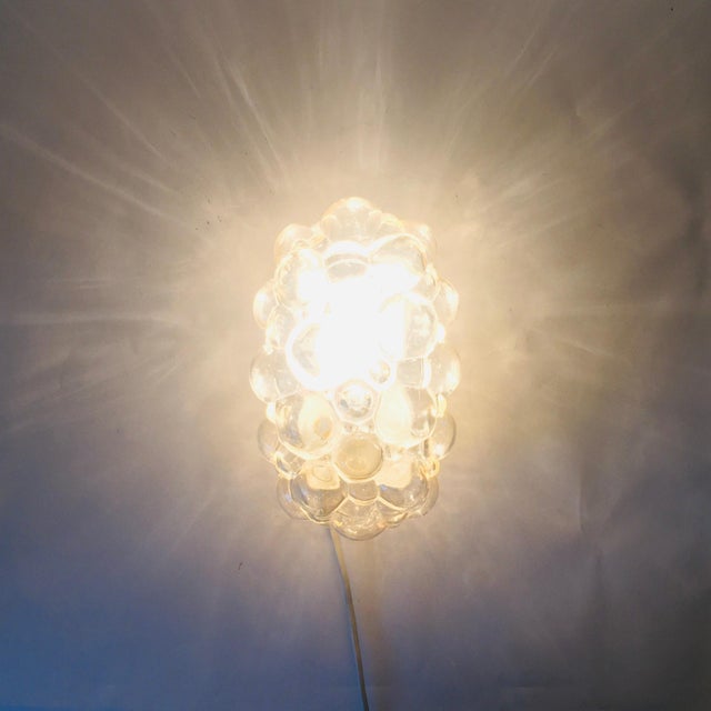 Mid-Century Modern Amber Bubble Glass Wall Lamp by Helena Tynell for Limburg, Germany, 1960s For Sale - Image 6 of 10