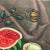 'Still Life of Roses With Fruit', Art Deco Style, Modernist Oil For Sale - Image 4 of 6