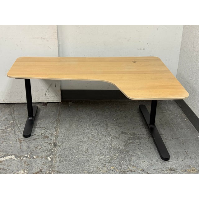 Transitional Ikea Bekant Corner Desk For Sale - Image 3 of 12
