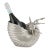 Sculptural Nautilus Shell Wine Cooler / Holder in Nickel-Plated Aluminum - Palm Beach Regency, Coastal, Beach House Must Have - See Pics! For Sale