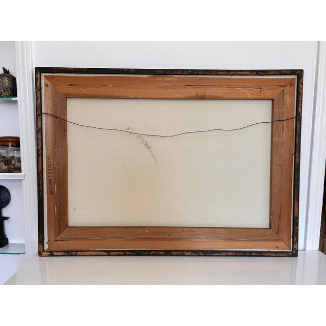 Original Vintage Framed Sausalito Painting on Canvas 42" X 30" Signed For Sale In San Francisco - Image 6 of 6