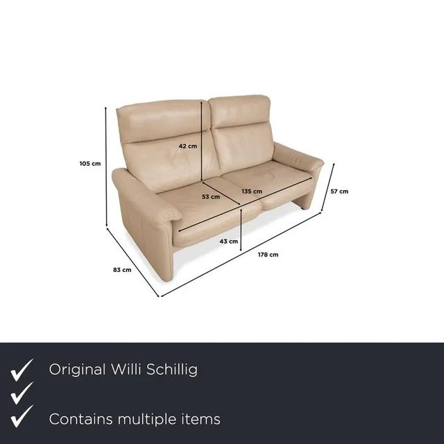 The Ergoline set by Willi Schillig consists of a three-seater sofa, a two-seater sofa, an armchair, and a footstool. It is...