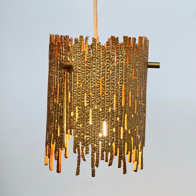 Curtis Jere 1960s Moe Bridges Curtis Jere Brutalist Pendant For Sale - Image 4 of 4