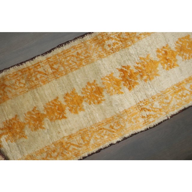 Textile Early 20th Century Zabihi Collection Turkish Angora Oushak Runner - 1'3" x 5'6" For Sale - Image 7 of 7