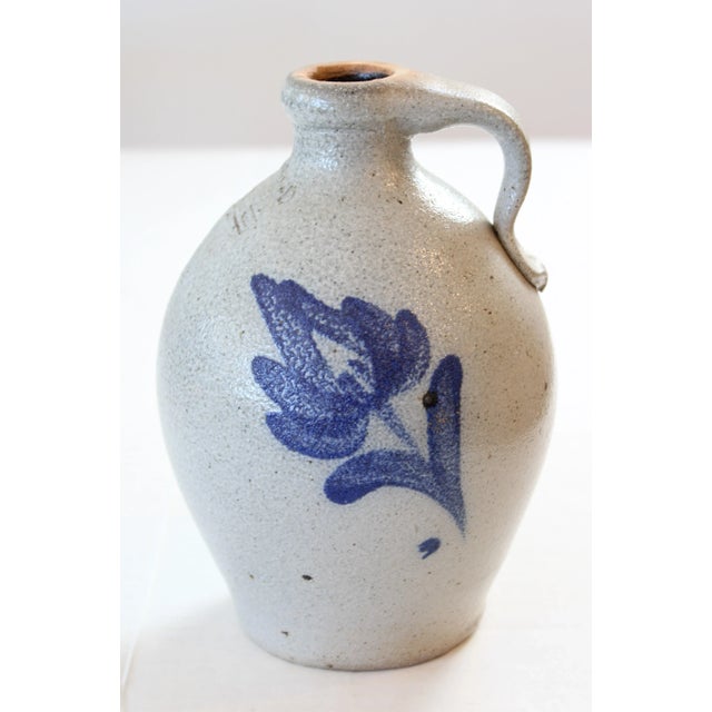 Vintage Salt Glazed Stoneware Pottery Jug For Sale In Los Angeles - Image 6 of 6