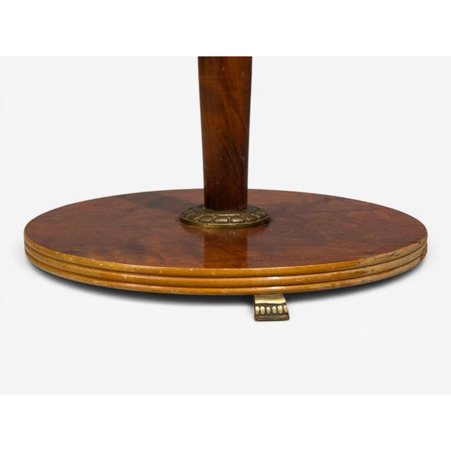Swedish Art Deco, Floor Lamp, Burl, Brass, Sweden, 1940s For Sale - Image 13 of 13