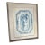 Blue and White Asian Signed Watercolor Painting, Framed For Sale