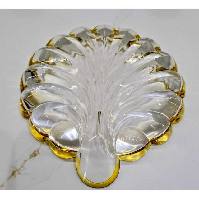 Gold Rim Crystal Shell Dish / Catchall For Sale In Dallas - Image 6 of 7